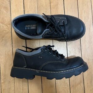 Skechers Black Oxford Shoes